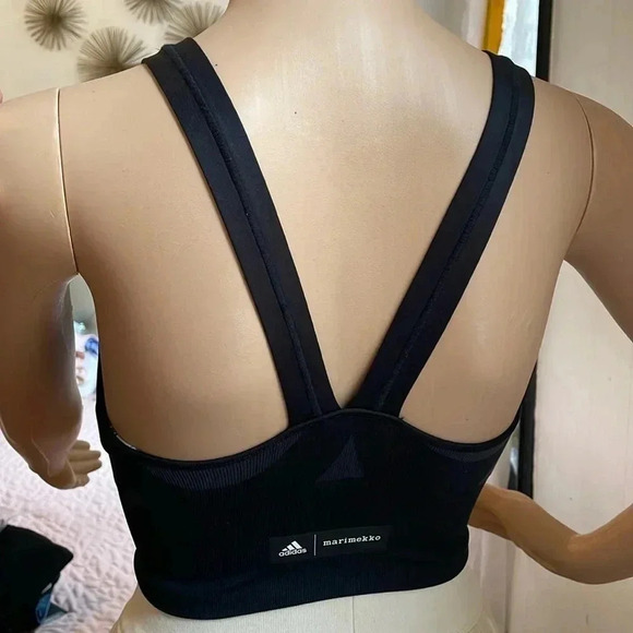 Adidas marimekko fastimpact luxe rum high-support bra-black - Picture 2 of 10